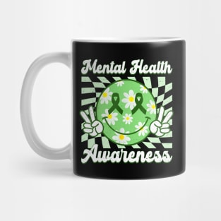 Mental Health Awareness  Green Ribbon Mug